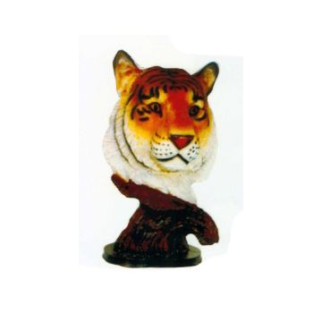 Tigerkopf orange lebensgroß