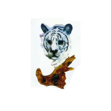 Tigerkopf weiß lebensgroß