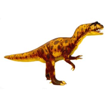 großer fleischfressender Dinosaurier lebensgroß