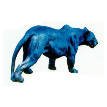 schwarzer Panther laufend lebensgroß
