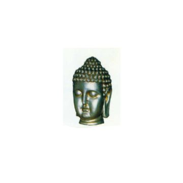 silberner Buddha Kopf groß vergrößert