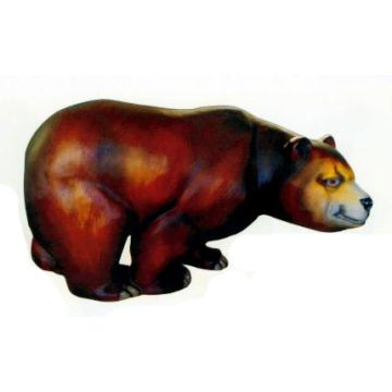 großer gemütlicher Braunbär lebensgroß