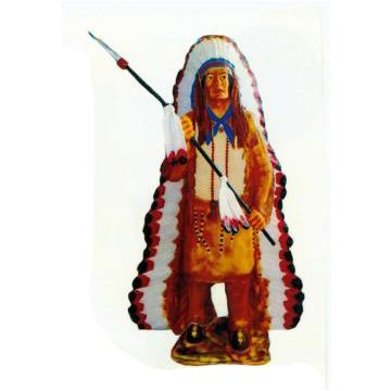 Indianerhäuptling mit Sperr lebensgroß