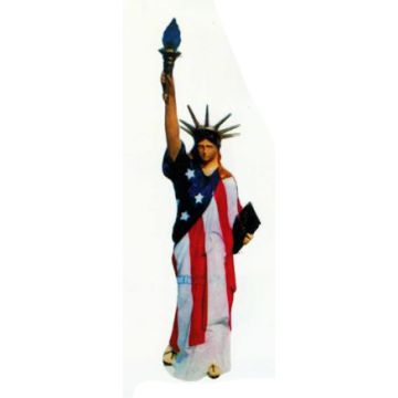 große amerikanische Freiheitsstatue mit Lampe lebensgroß