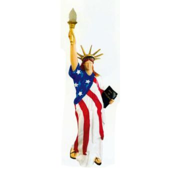 Freiheitsstatue groß in amerikanischer Bemalung lebensgroß