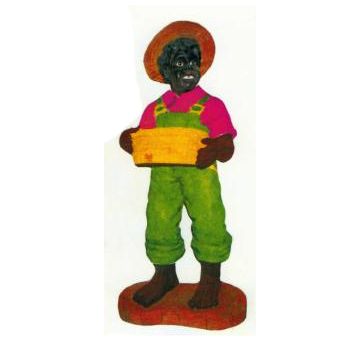 lustiger kleiner Afro mit Korb verkleinert
