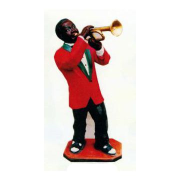 dunkelhäutiger Trompeter Jazz mittel verkleinert