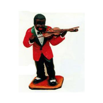 dunkelhäutiger Violinist Jazz mittel verkleinert
