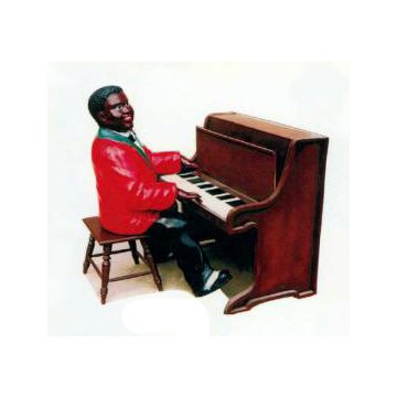 dunkelhäutiger Pianist Jazz mittel verkleinert