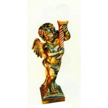 goldener Engel mit Fackellampe verkleinert