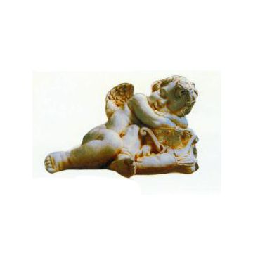 Engel mit Harfe ruht sich aus verkleinert