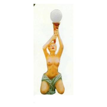 freizügige Frauenfigur mit Lampe als Fackel verkleinert