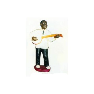 kleiner Bassist als Jazzmusiker verkleinert