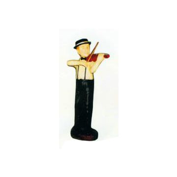 schlanker Musiker mit Geige verkleinert