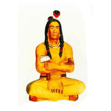 sitzender Indianer im Schneidersitz lebensgroß