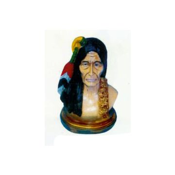 Indianerkopf als Büste verkleinert