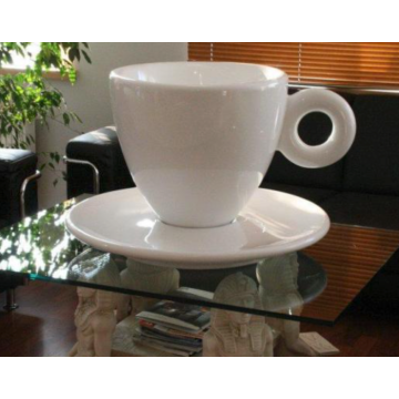 Kaffeetasse mit Unterteller übergroß XXL