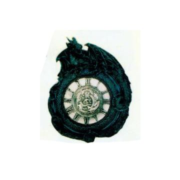 Drache schlingt sich um römische Uhr verkleinert