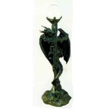 Schwert als Stehlampe mit Drachen verkleinert
