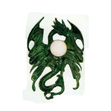 Drache mit Kugel als Wandlampe verkleinert