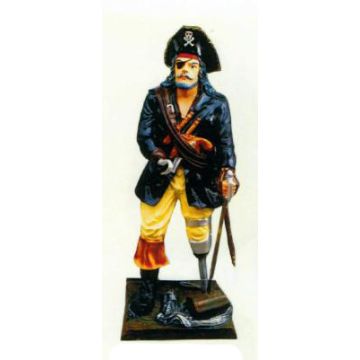 Piratencapitän mit Holzbein klein verkleinert