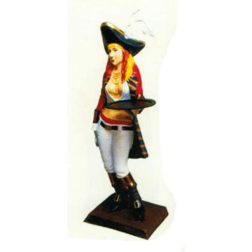 sexy Piratenbraut klein mit Tablett verkleinert