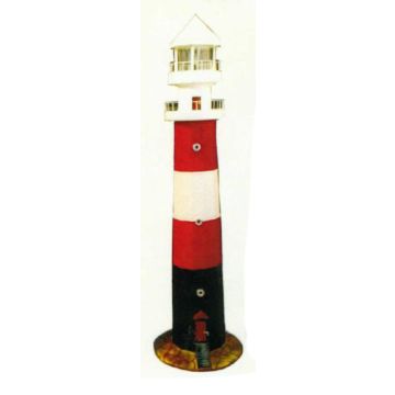 großer rot weißer Leuchtturm verkleinert