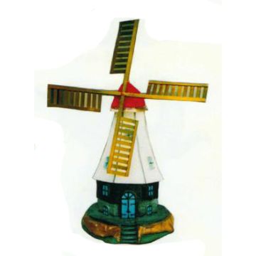 hübsche bewohnte Windmühle mit vielen Fenstern verkleinert