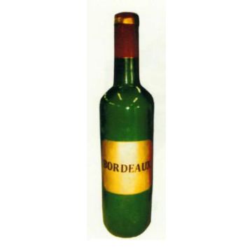 grüne große Flasche Bordeaux Wein übergroß XXL