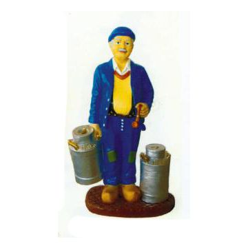 Milchmann mit Milchkannen klein verkleinert