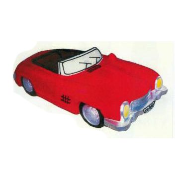 alter Rennwagen in rot verkleinert