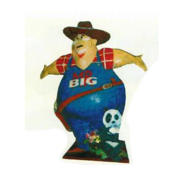 Dicker Gärtner namens MR BIG lebensgroß