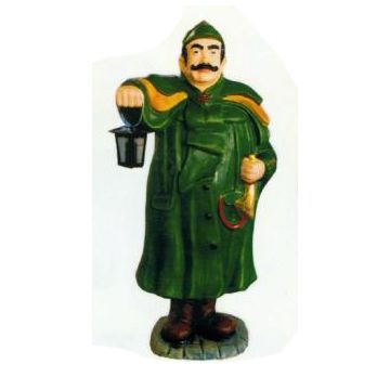 Nachtwächter klein mit Laterne und Hupe verkleinert