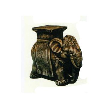 Elefant als Hocker dunkel verkleinert