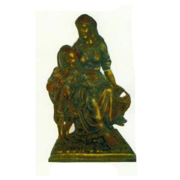 Goldene Frau mit Kind im Arm  verkleinert