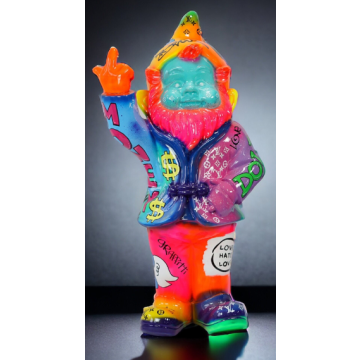 Zwerg Stinkefinger Pop Art vergrößert