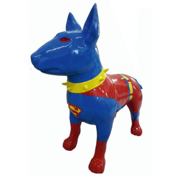 Hund Bullterrier Superman Kampfhund lebensgroß