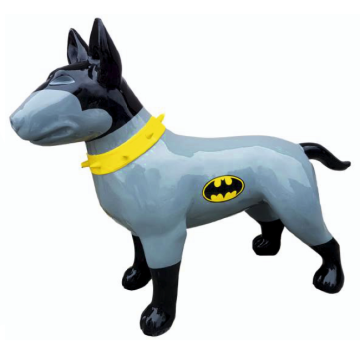 Hund Bullterrier Batman Kampfhund lebensgroß