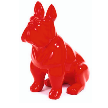 Bulldogge rot lebensgroß
