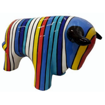 Stier bunt gestreift klein verkleinert