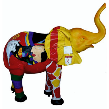 Elefant Picasso lebensgroß