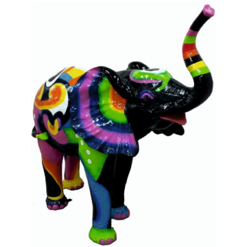 Elefant bunt  lebensgroß