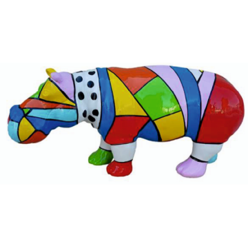 Nilpferd bunt geometrisch verkleinert