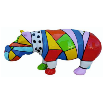Nilpferd bunt geometrisch klein verkleinert