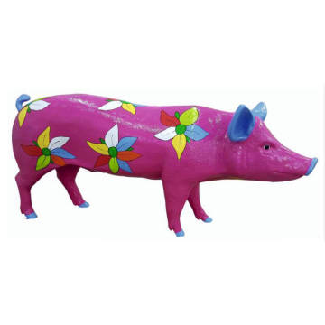 Schwein pink Flower lebensgroß
