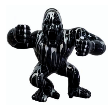 Gorilla aggro schwarz silber medium verkleinert