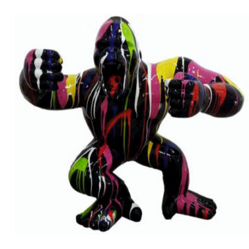 Gorilla aggro schwarz mit buntem Farbverlauf medium verkleinert