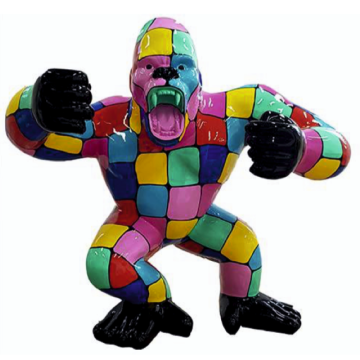Gorilla aggro bunt gefleckt groß lebensgroß