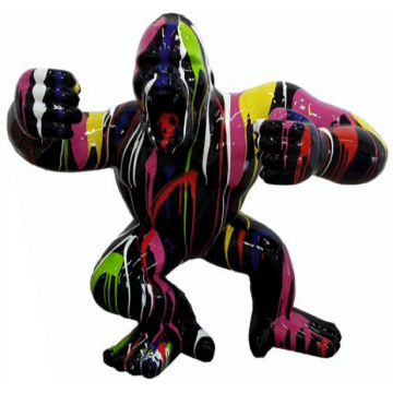 Gorilla aggro schwarz mit Farbverlauf groß lebensgroß