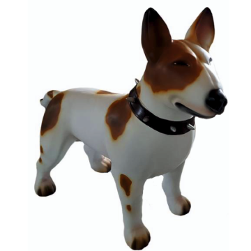 Hund Bullterrier Kampfhund lebensgroß